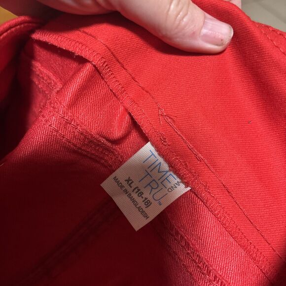 Time And Tru 5 Inch Inseam Women's size Xl 16-18 Red Shorts - Picture 7 of 7